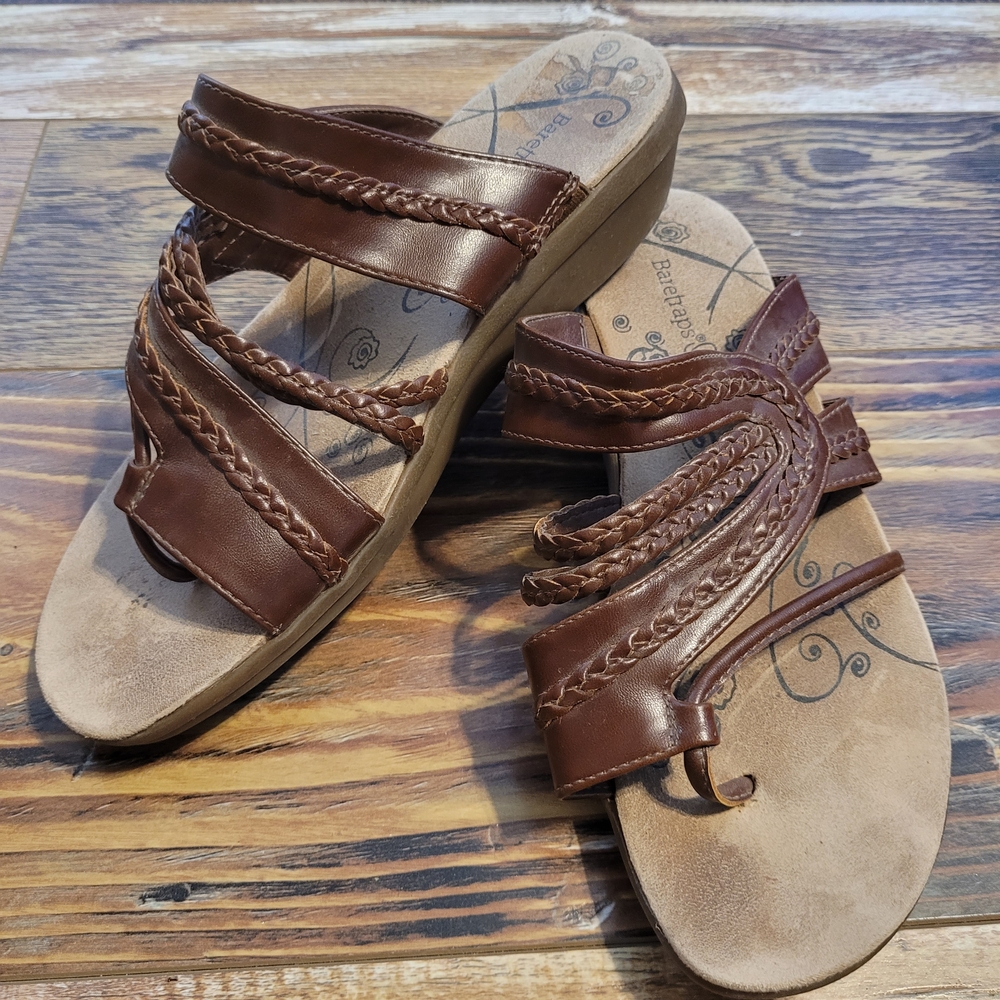 BareTraps Brown Strappy Sandals